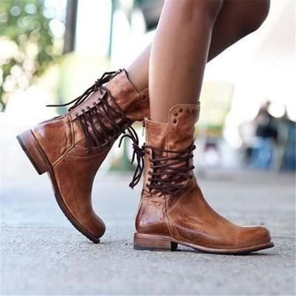 Ciss™ Vintage Lace-Up Boots
