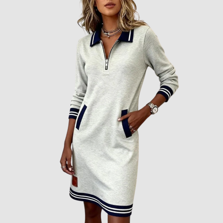 Lyssa™ Chic Zip-Neck Dress