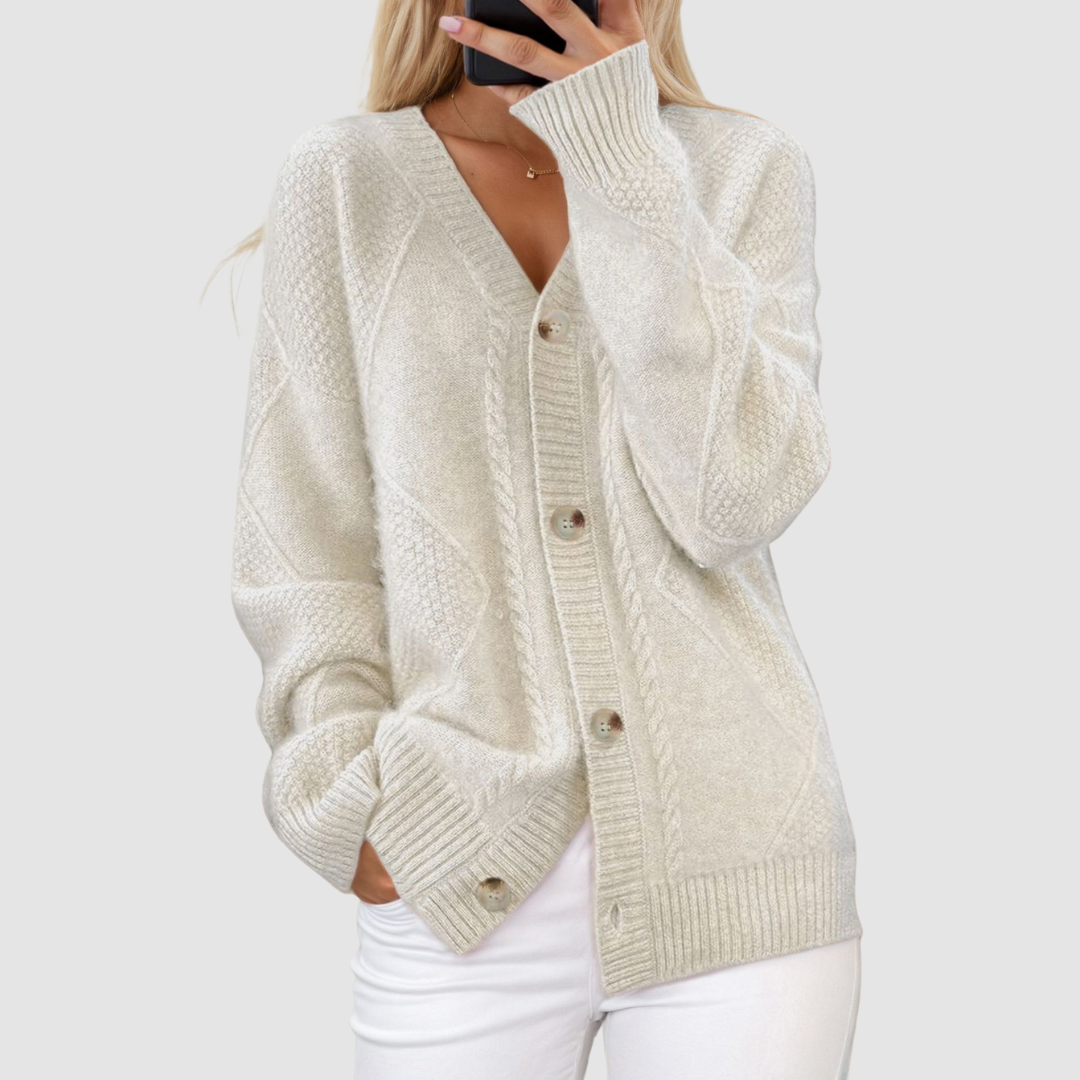 Meg™ Premium Knitted V-Neck Cardigan