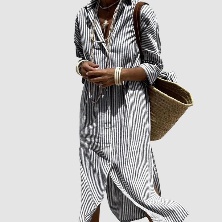 Nichole™ Elegant Striped Summer Dress