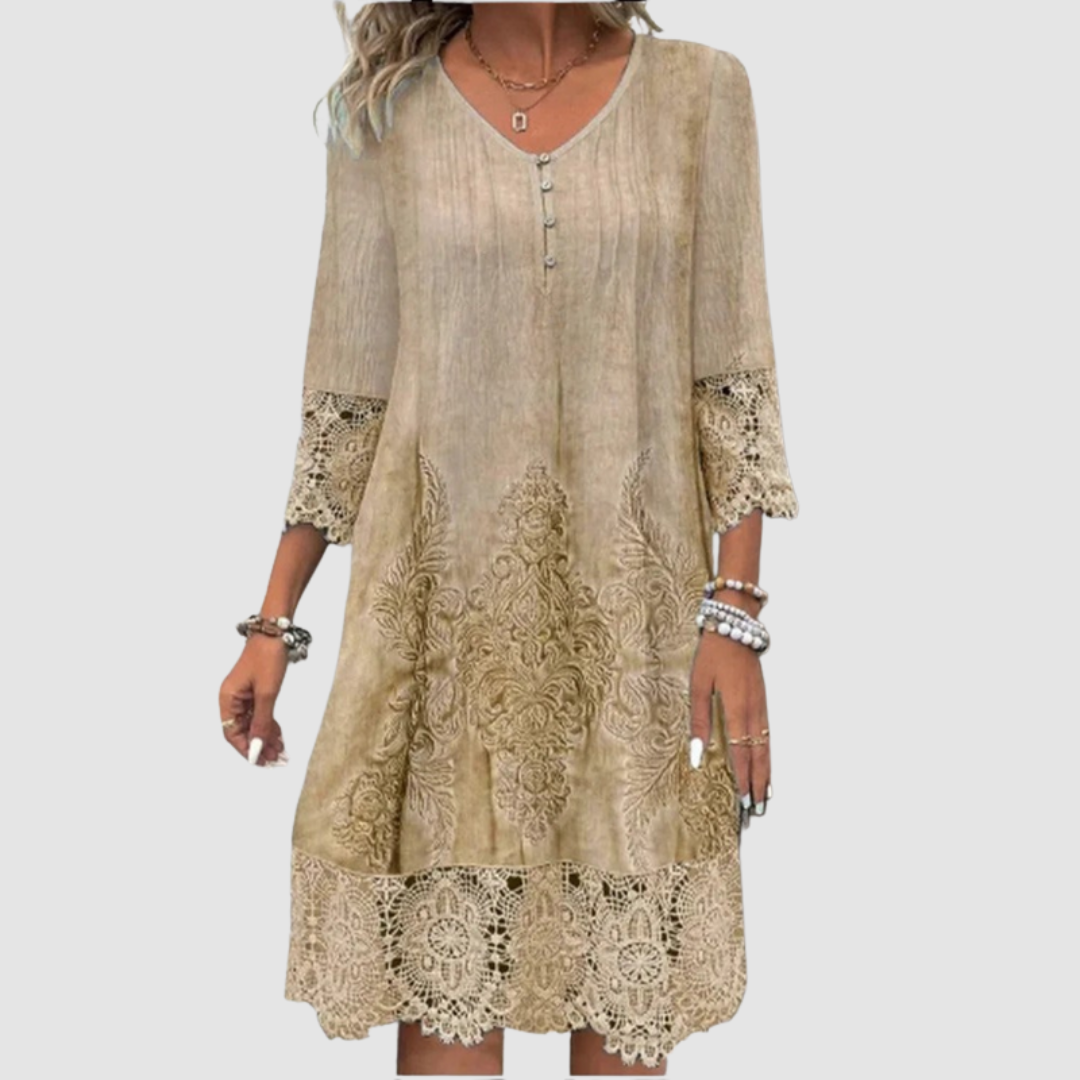 Jacquelin™ Elegant Lace Dress