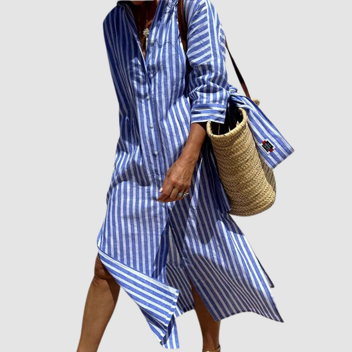 Nichole™ Elegant Striped Summer Dress
