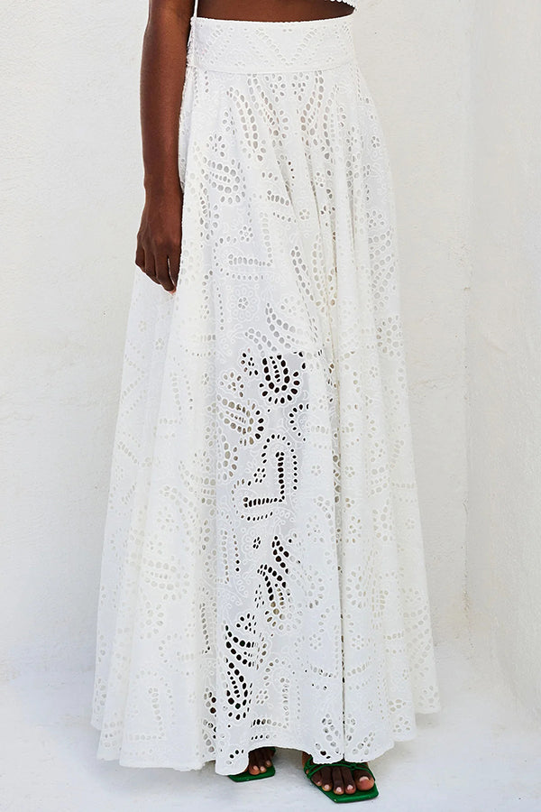 Larissa™ Embroidered Top & High-Waist Maxi Skirt Set