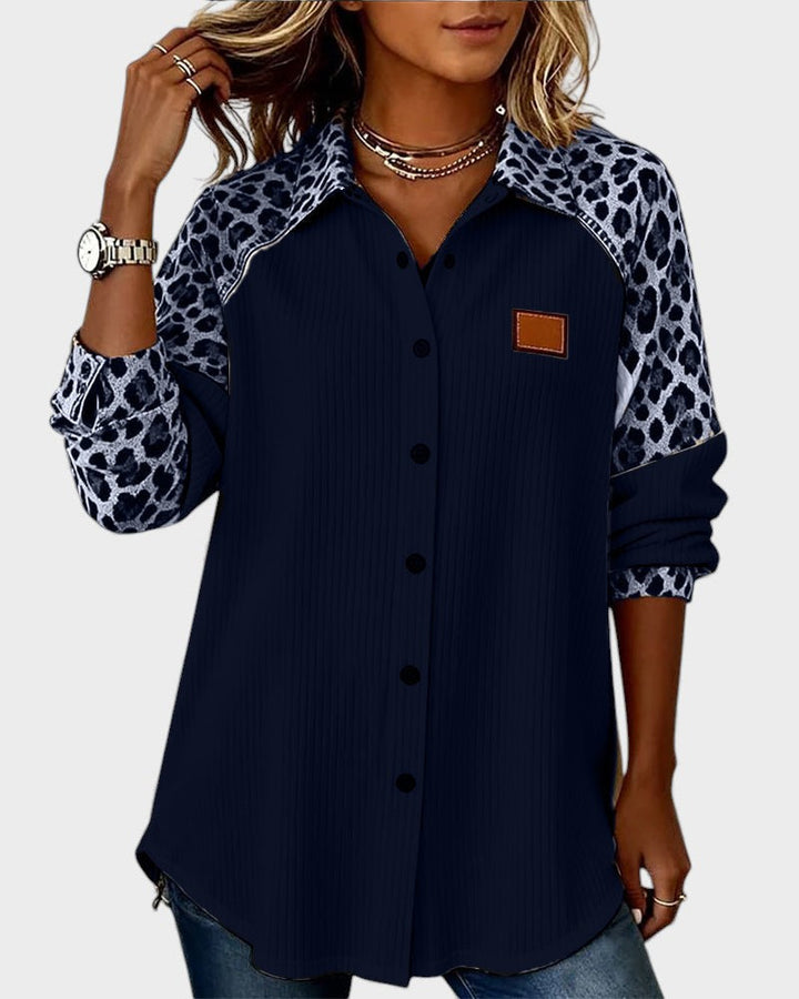 Jackie™ Leopard Print Button-Down Shirt