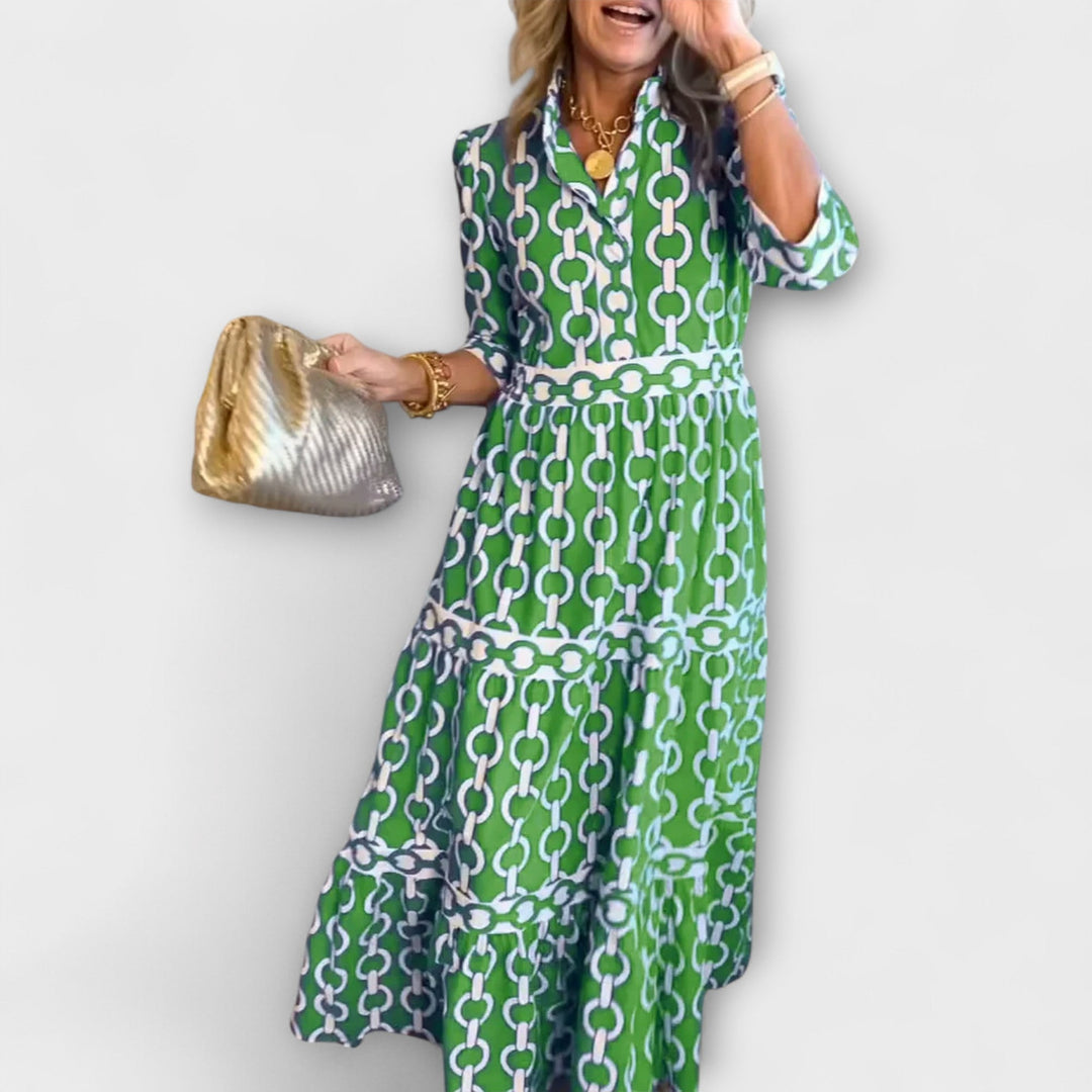 Sheena™ Chain Print Midi Dress