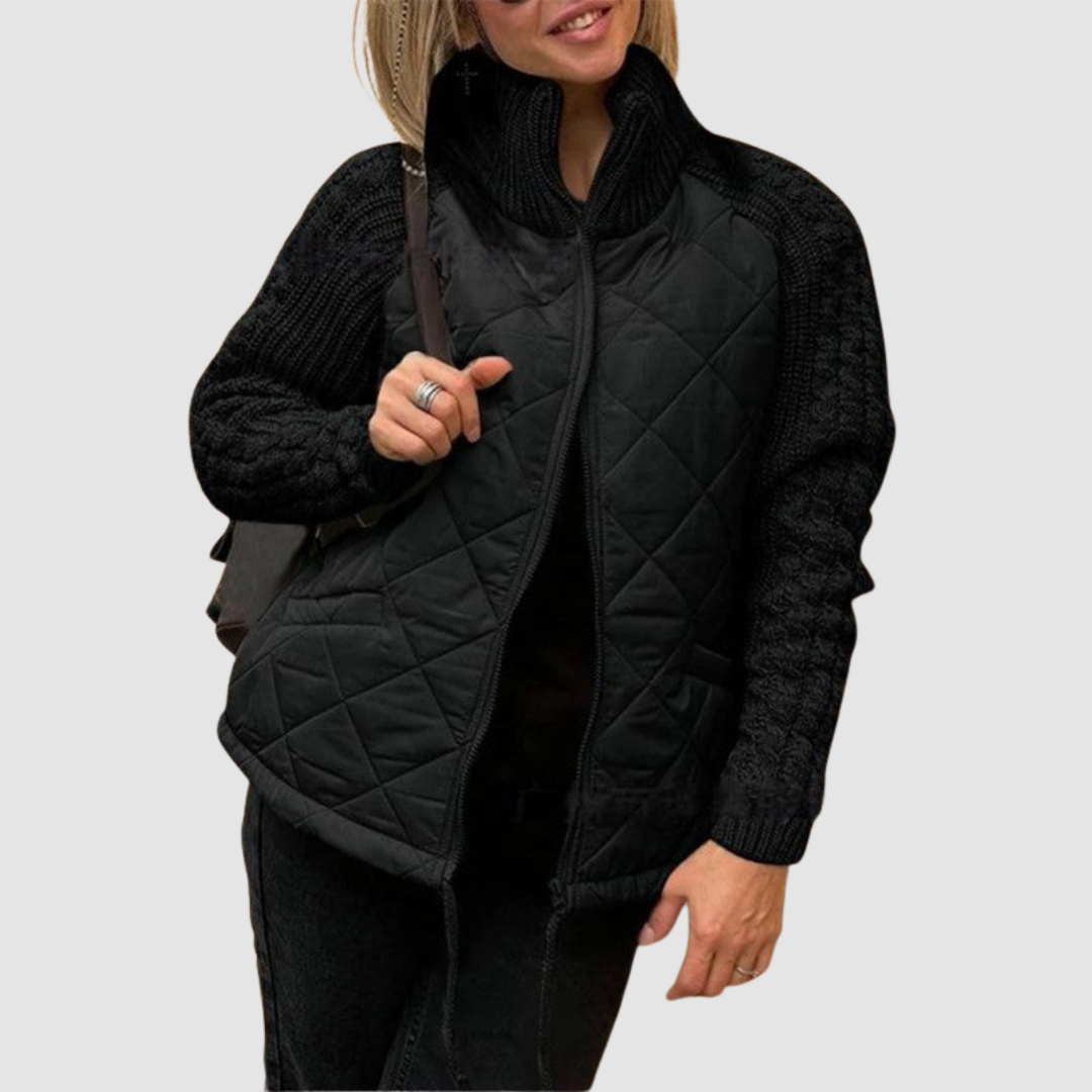 Carina™ Wool Patchwork Down Jacket