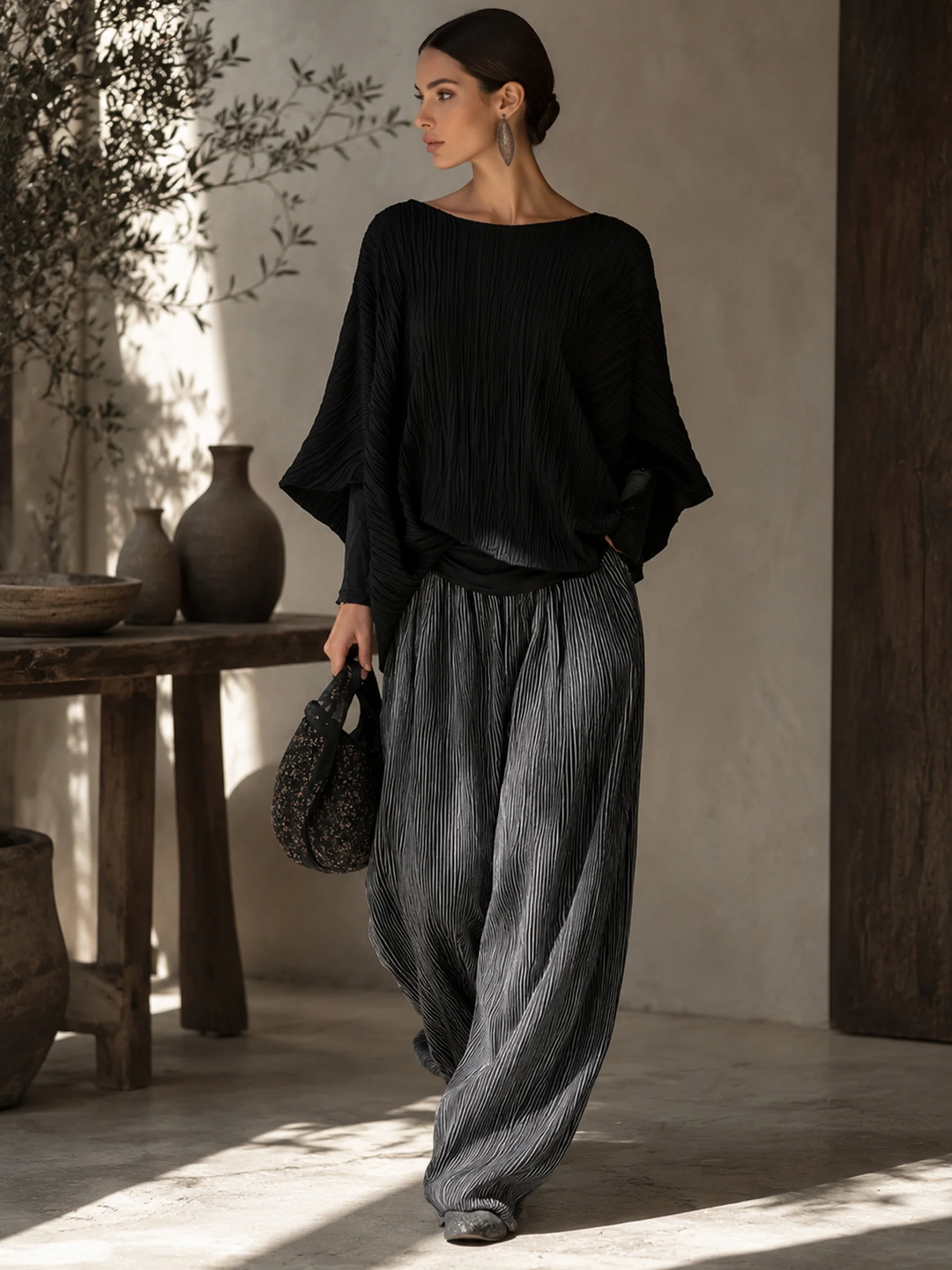 Beulah™ Pleated Batwing Two-Piece Set