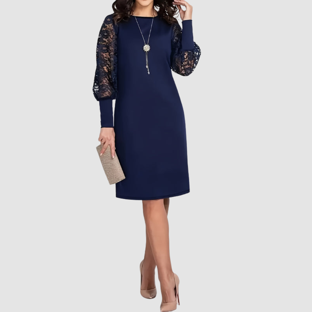 Dolly™ Elegant Floral Lace-Trimmed Dress