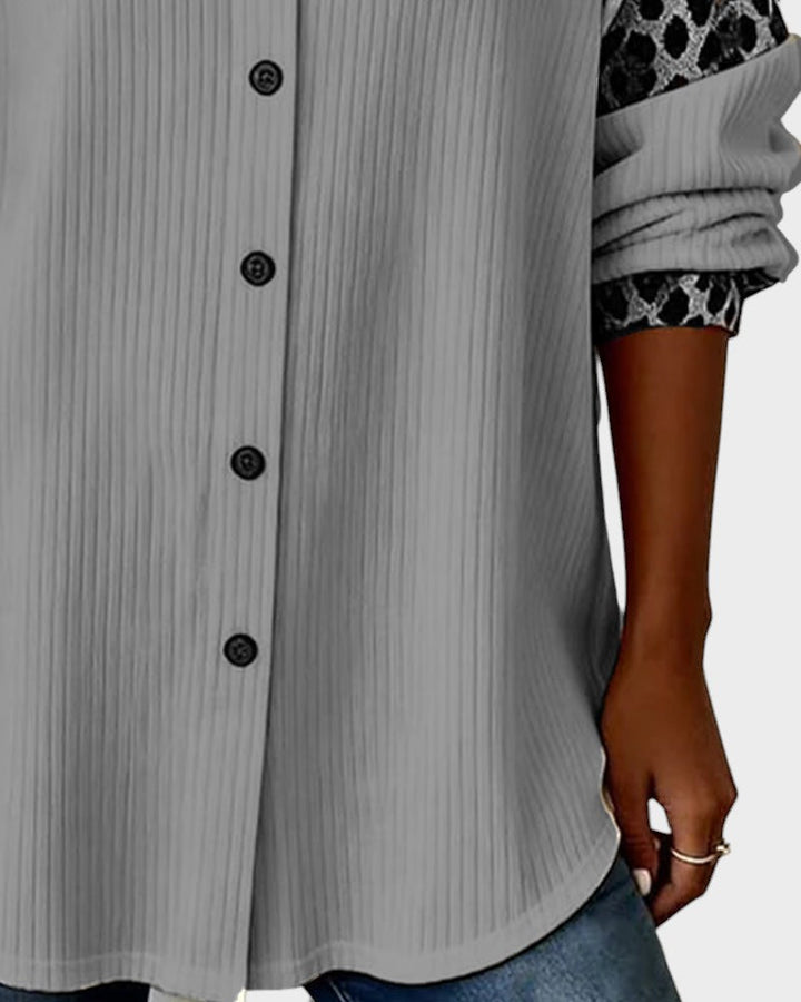 Jackie™ Leopard Print Button-Down Shirt