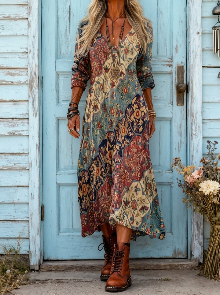 Célestine | Long Flowy Printed Dress