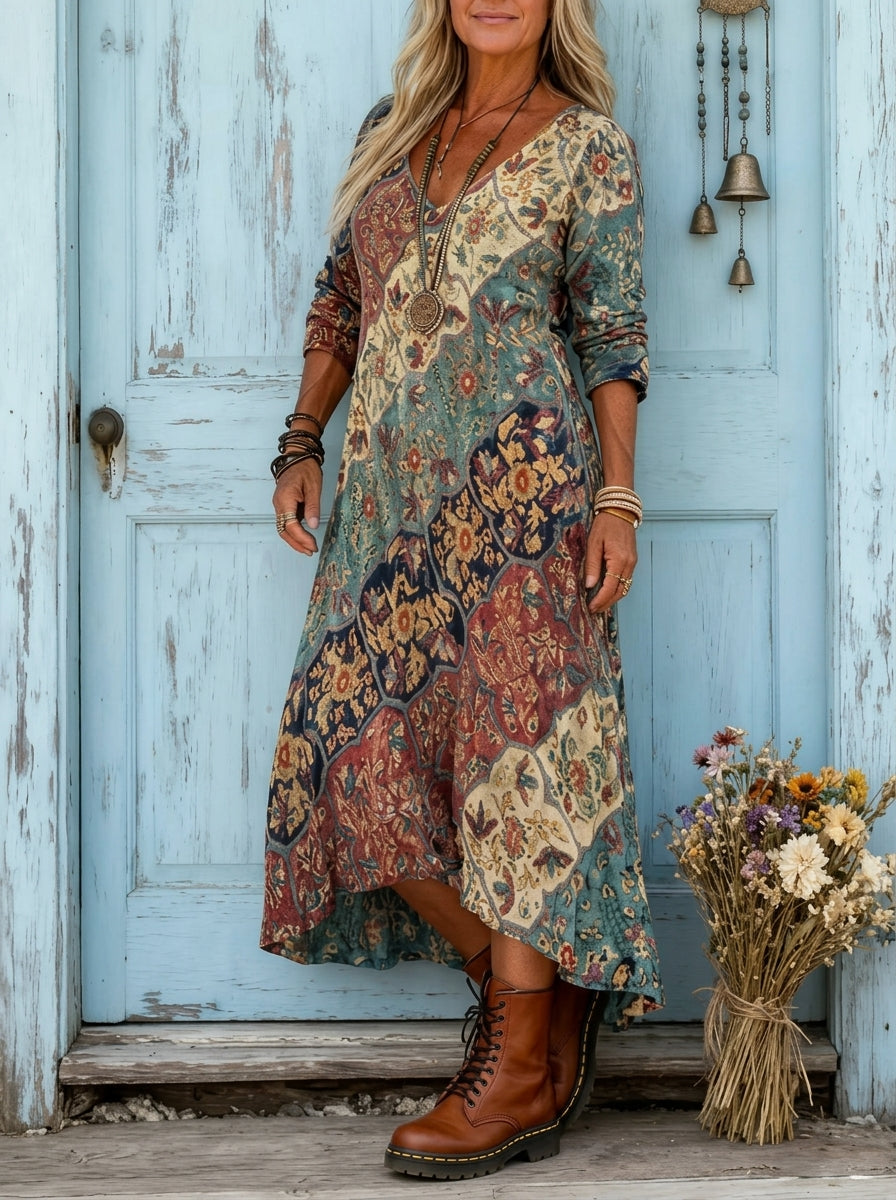 Célestine | Long Flowy Printed Dress