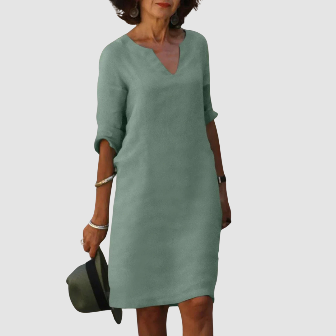 Marianne™ Elegant V-Neck Dress