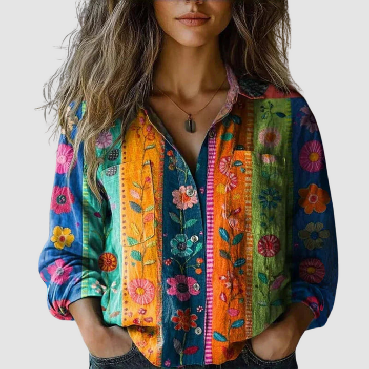 Morena™ Vintage Printed Blouse