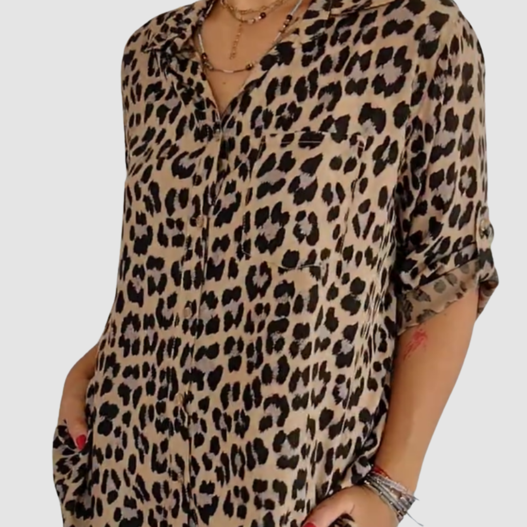 Casey™ Stylish Leopard Print Blouse