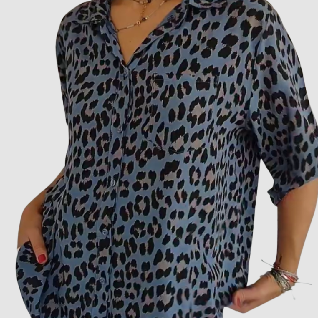 Casey™ Stylish Leopard Print Blouse