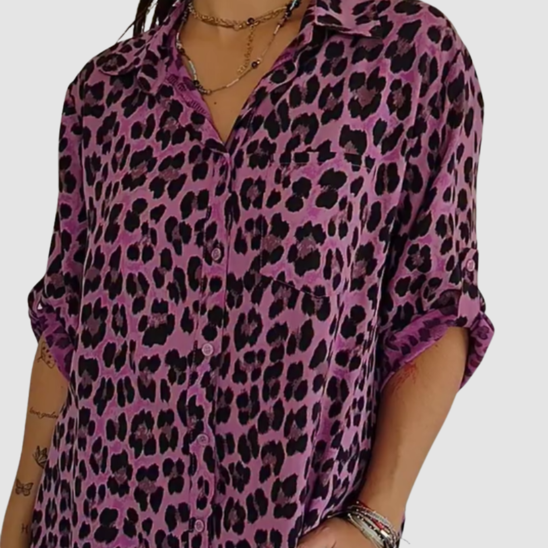 Casey™ Stylish Leopard Print Blouse