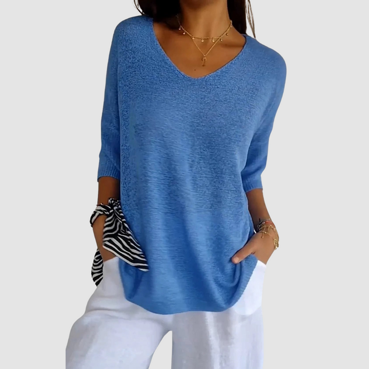 Camille™ Knit V-Neck Top