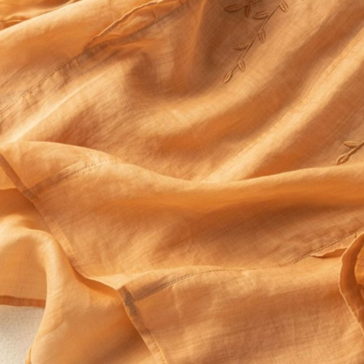 Margarita™ Loose Retro Cotton-Linen Top