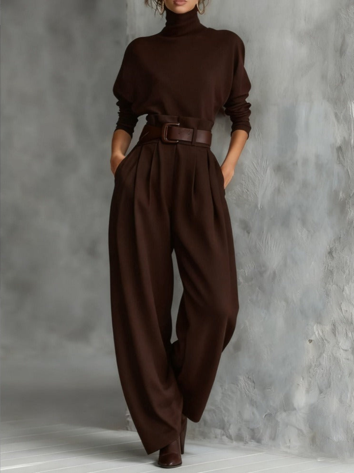 Jessica™ Elegant Top & Straight-Leg Pants Set