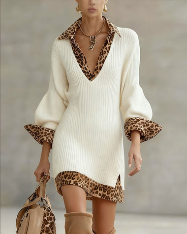Laurena™ Elegant Leopard Dress