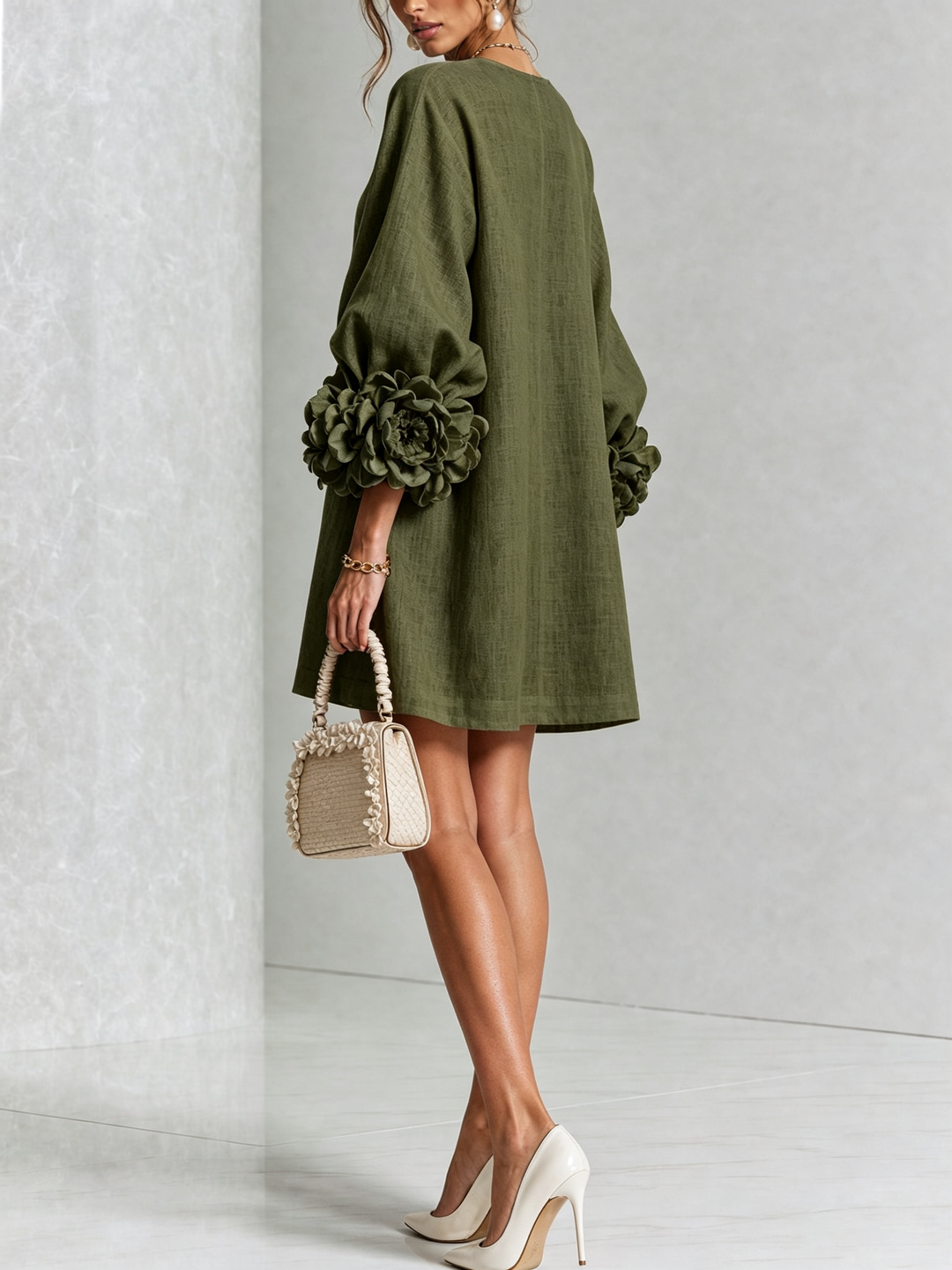 Florence Floral Button-Down Mini Dress