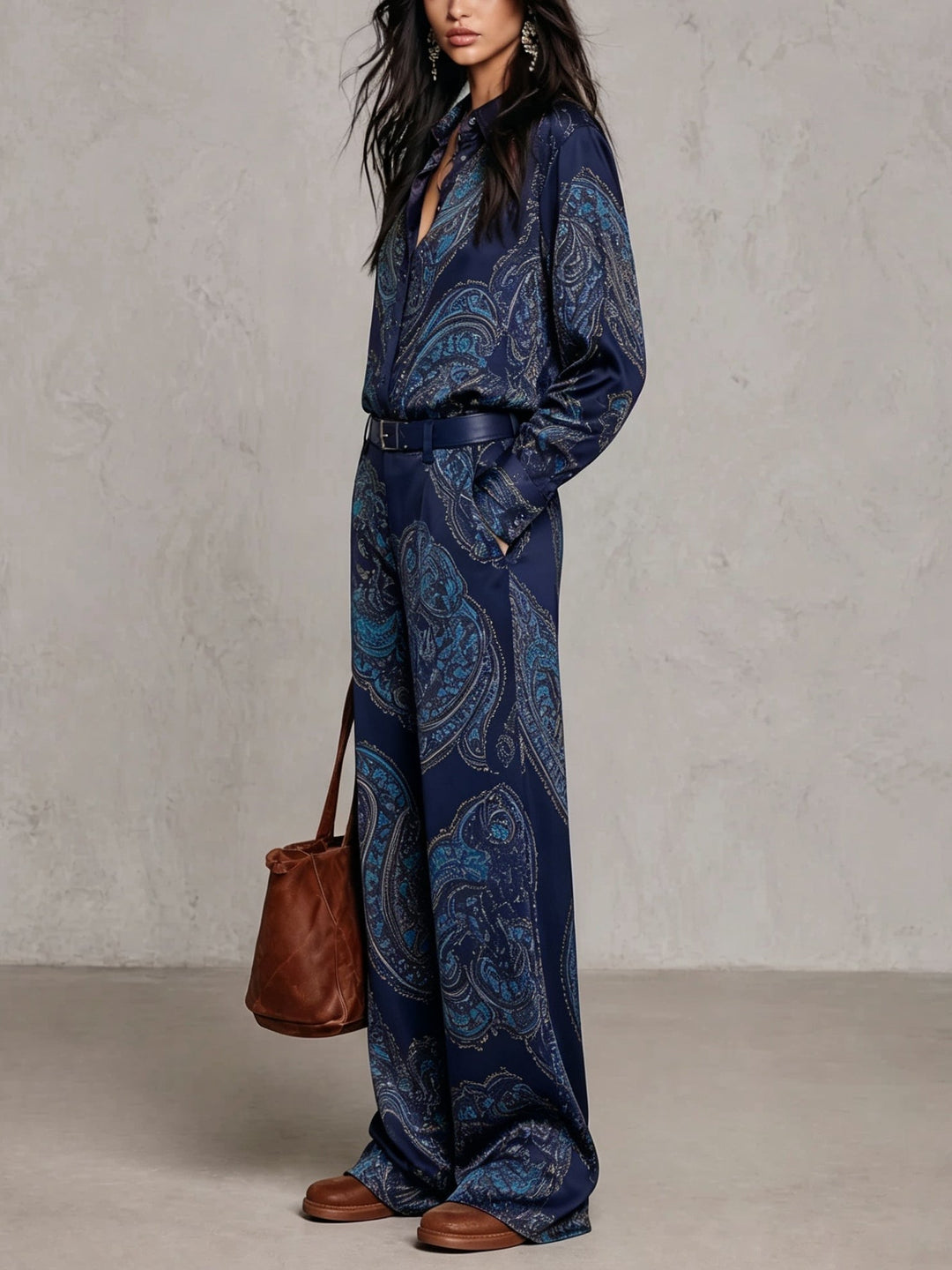 Eugenia™ Paisley Print Wide-Leg Two-Piece Set