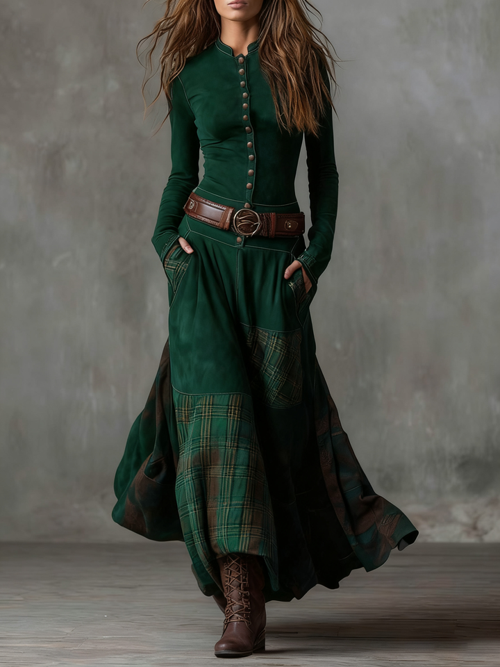 Izabella™ Suede Maxi Dress + Free Belt