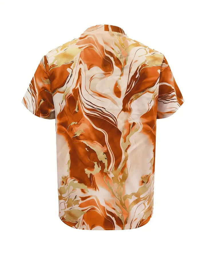 Mildred™ Marble Print Short Sleeve Shirt