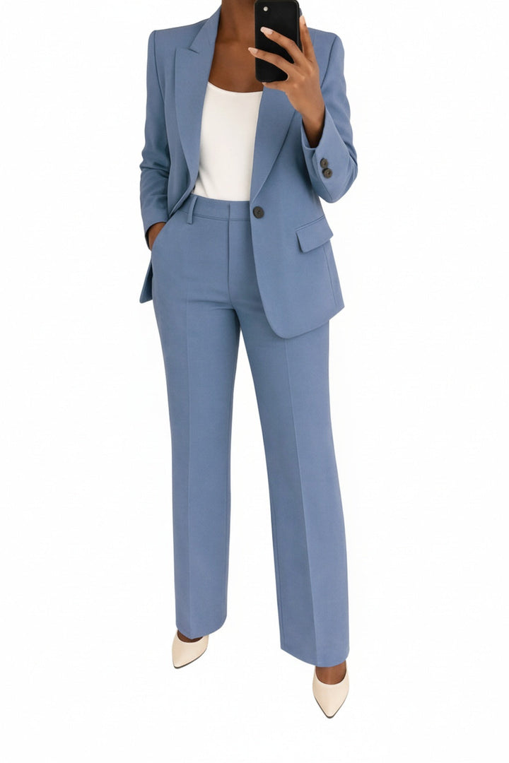 Valentina™ | Elegant Blazer & Wide-Leg Trouser Set