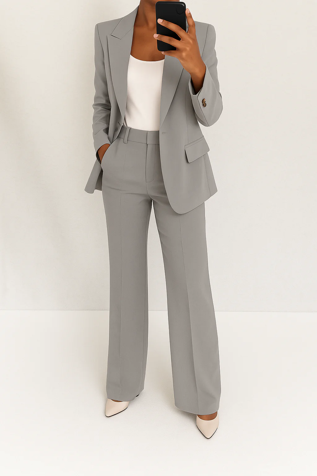 Valentina™ | Elegant Blazer & Wide-Leg Trouser Set