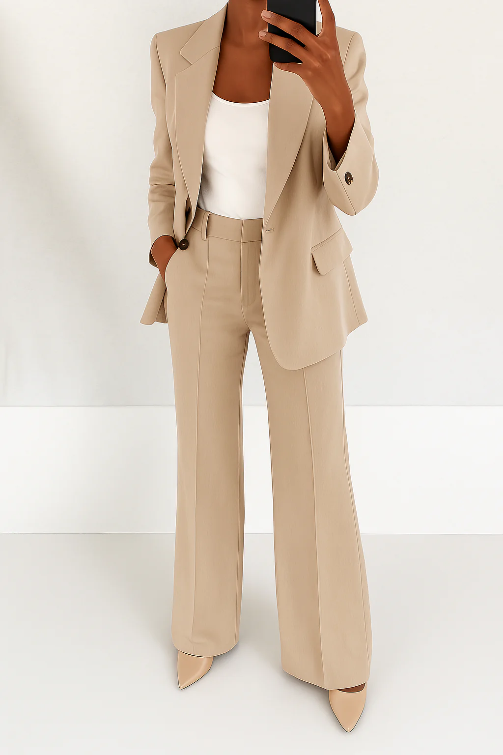 Valentina™ | Elegant Blazer & Wide-Leg Trouser Set