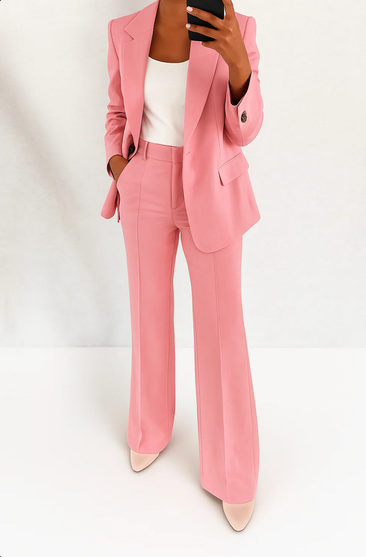 Valentina™ | Elegant Blazer & Wide-Leg Trouser Set