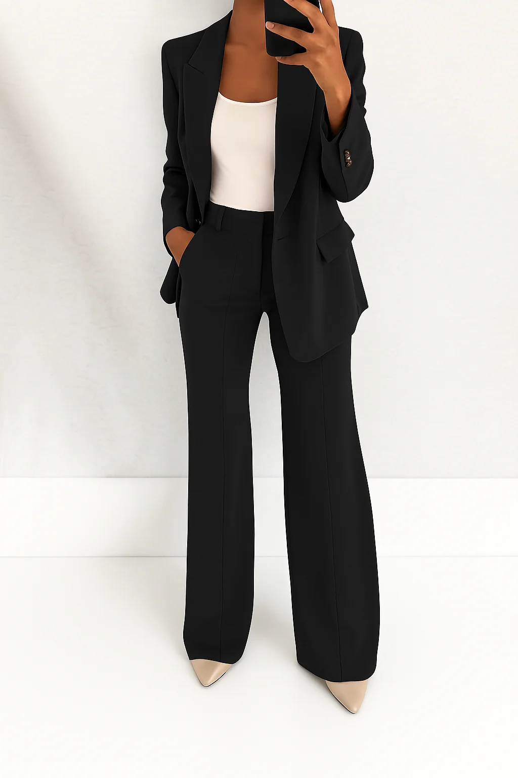 Valentina™ | Elegant Blazer & Wide-Leg Trouser Set