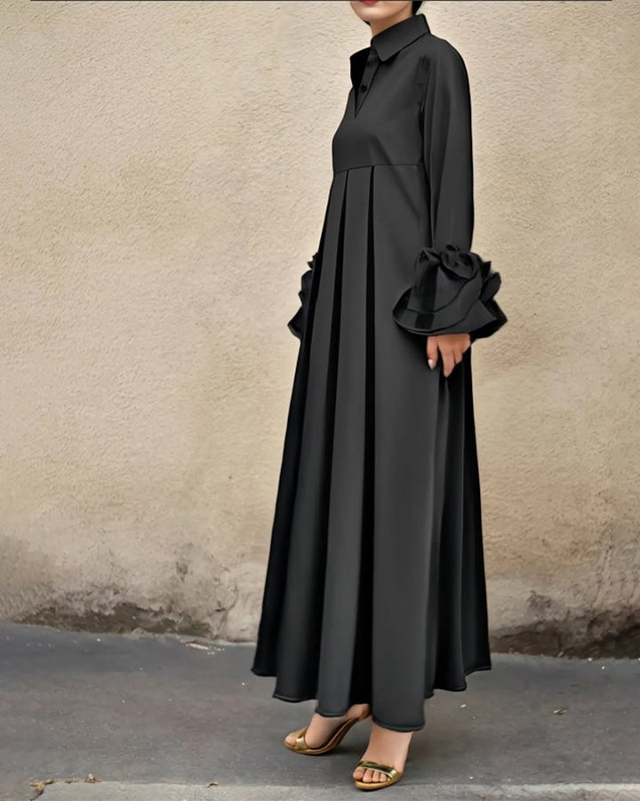 Devanna™ Elegant Flared Shirt Maxi Dress