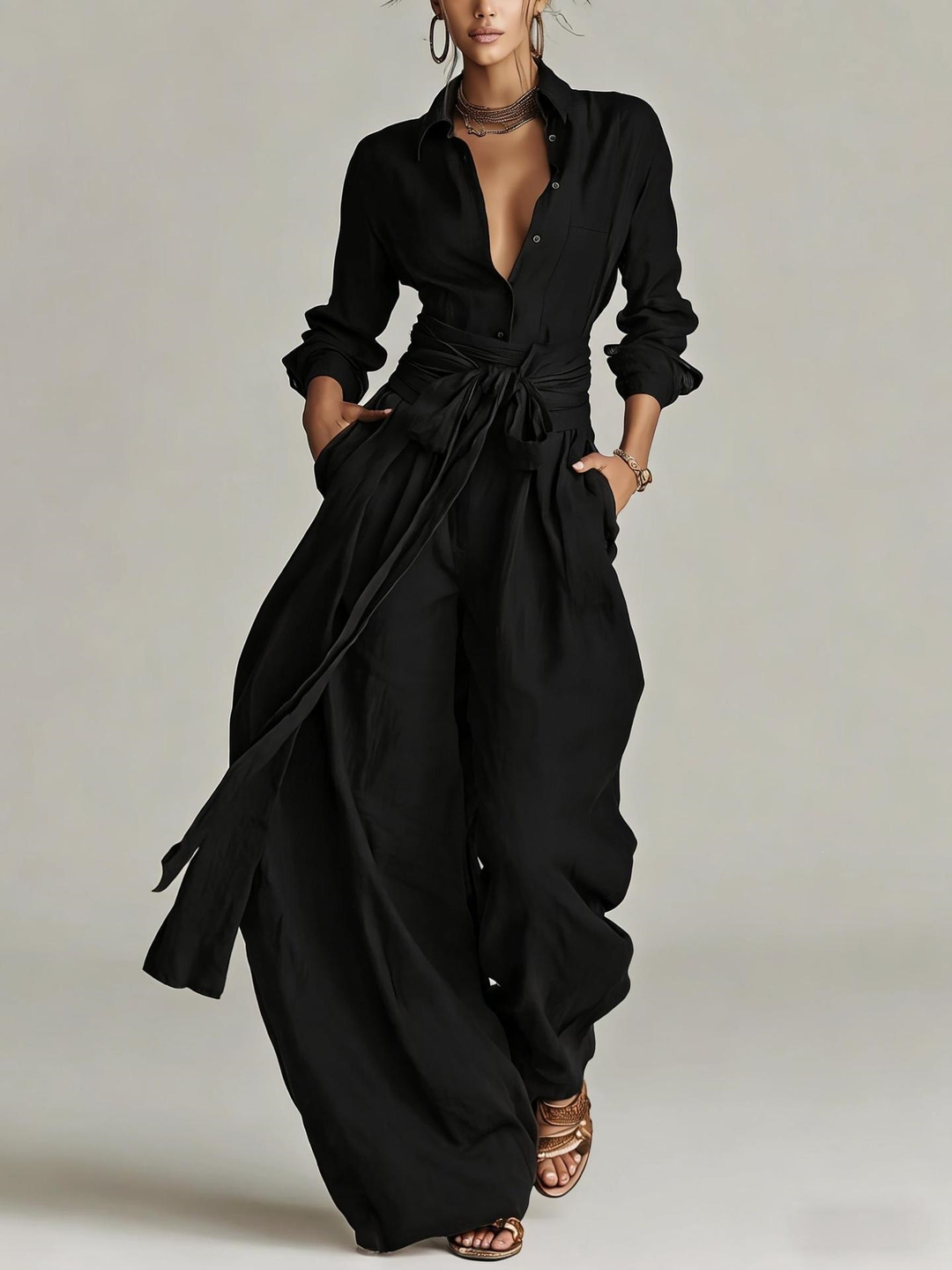 Betty™ Tie-Waist Wide-Leg Two-Piece Set