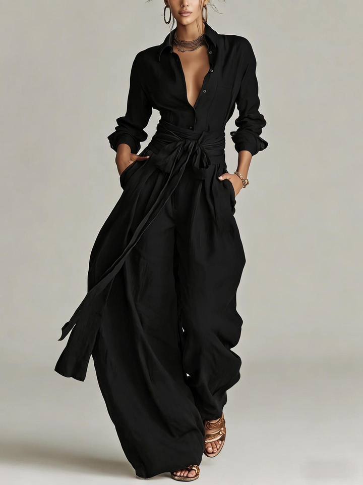 Betty™ Tie-Waist Wide-Leg Two-Piece Set