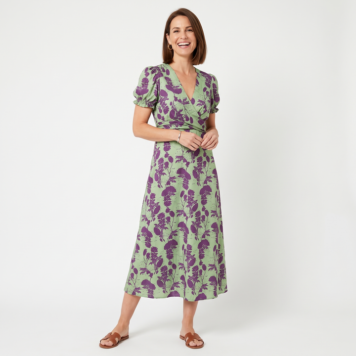 Virel™ Relaxed Floral Midi Dress